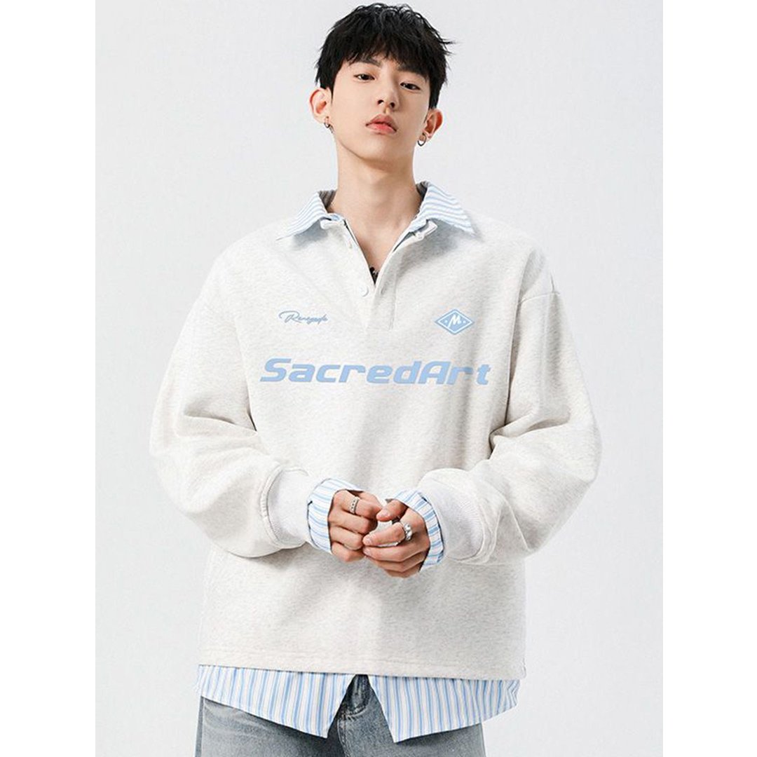 StyleCast x Revolte Men Typography Printed Oversized Sweatshirt - Image 1