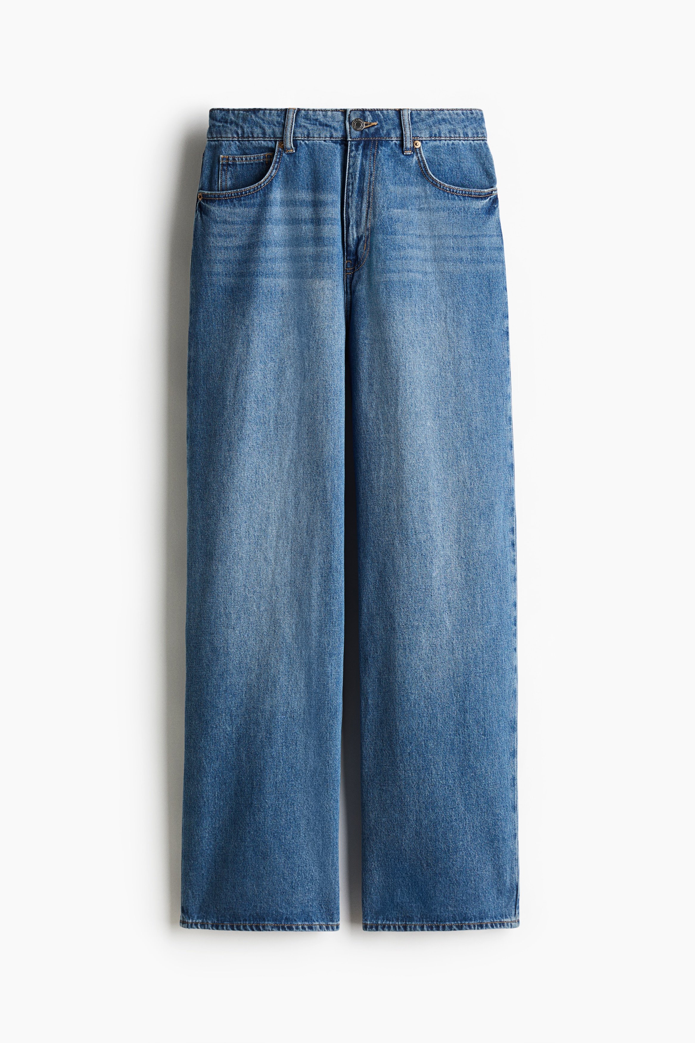 H & M - Wide Regular Jeans - Blue