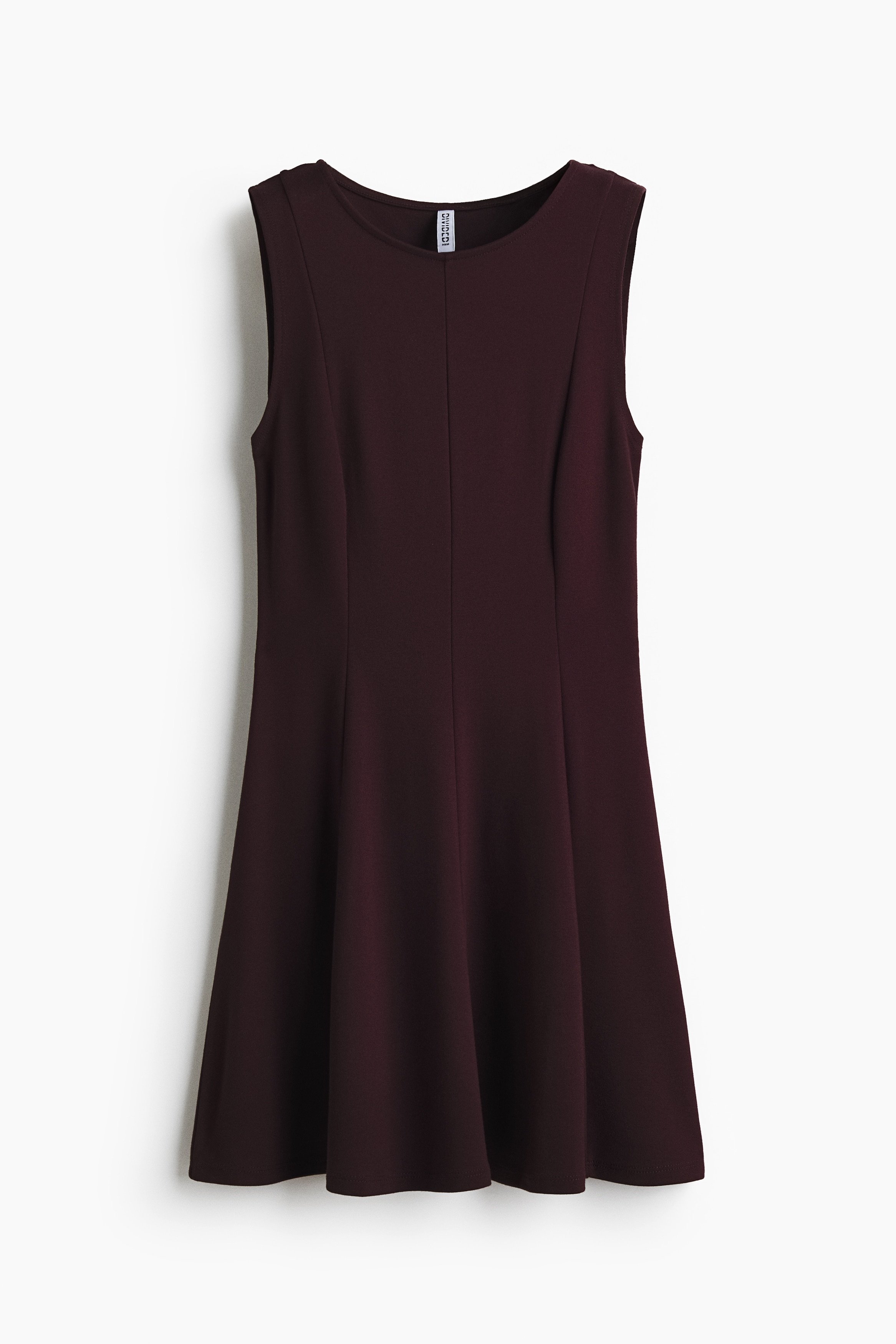 H & M - Flared-skirt Ponte di Roma dress - Purple