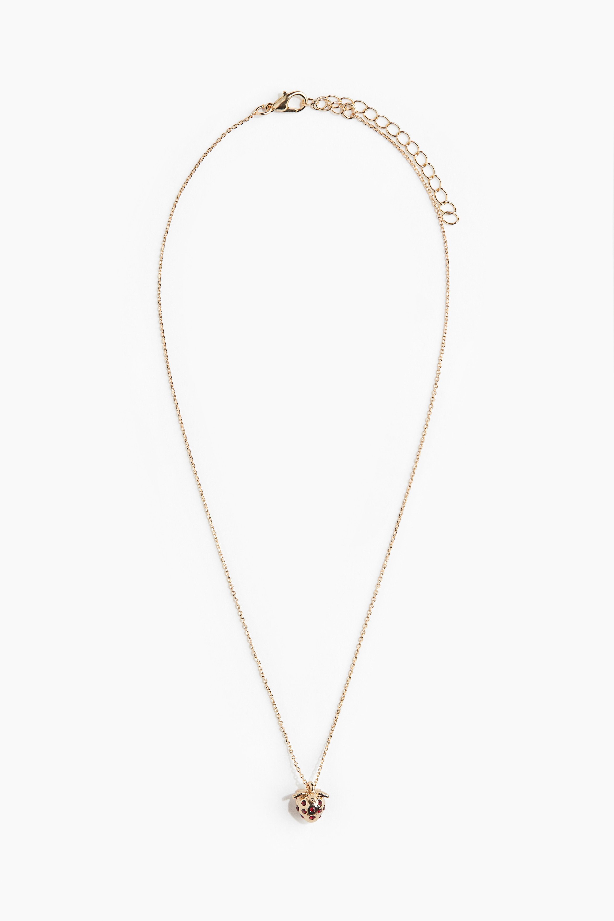 H & M - Strawberry-pendant necklace - Gold