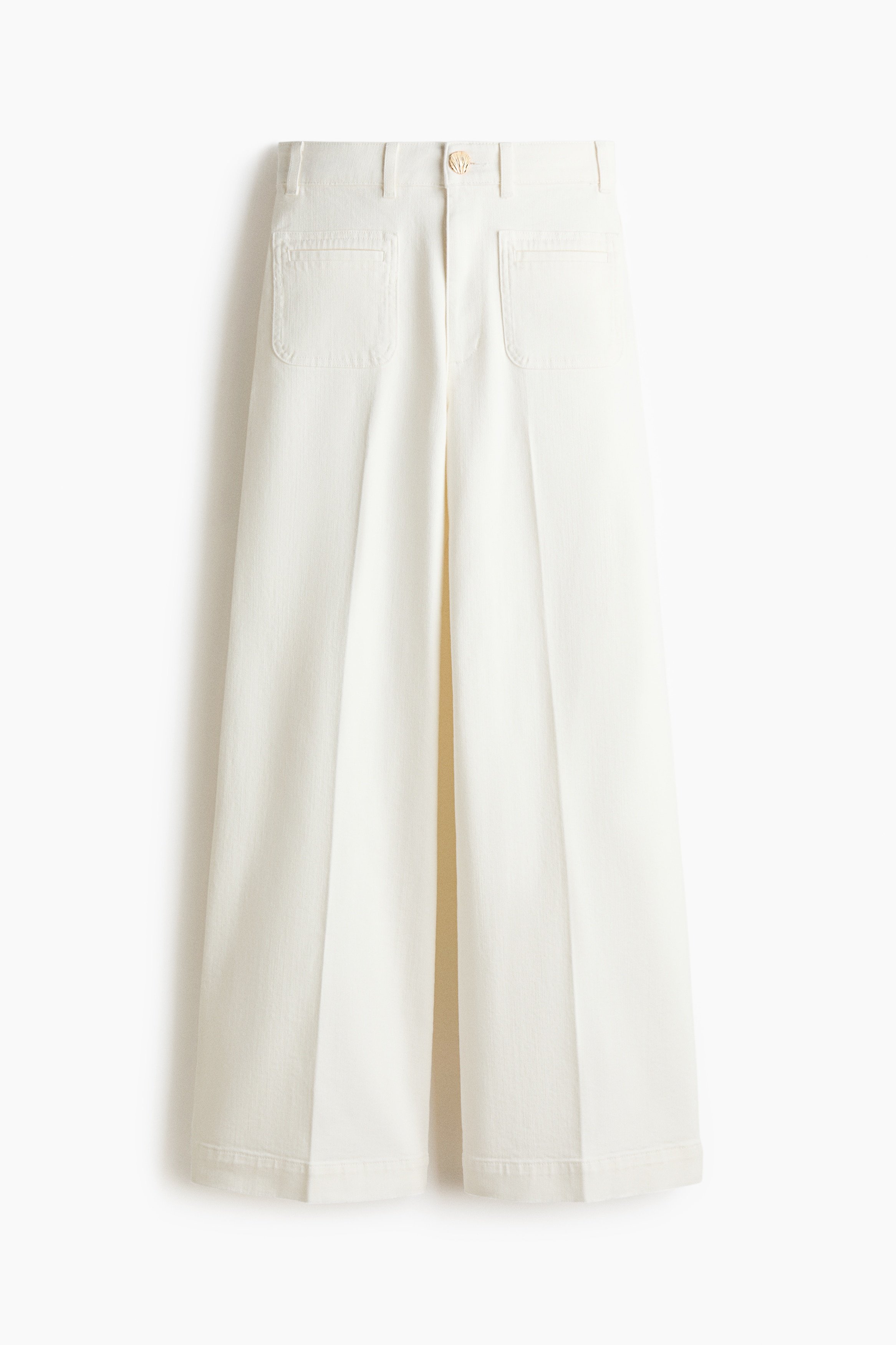H & M - Wide High Jeans - White