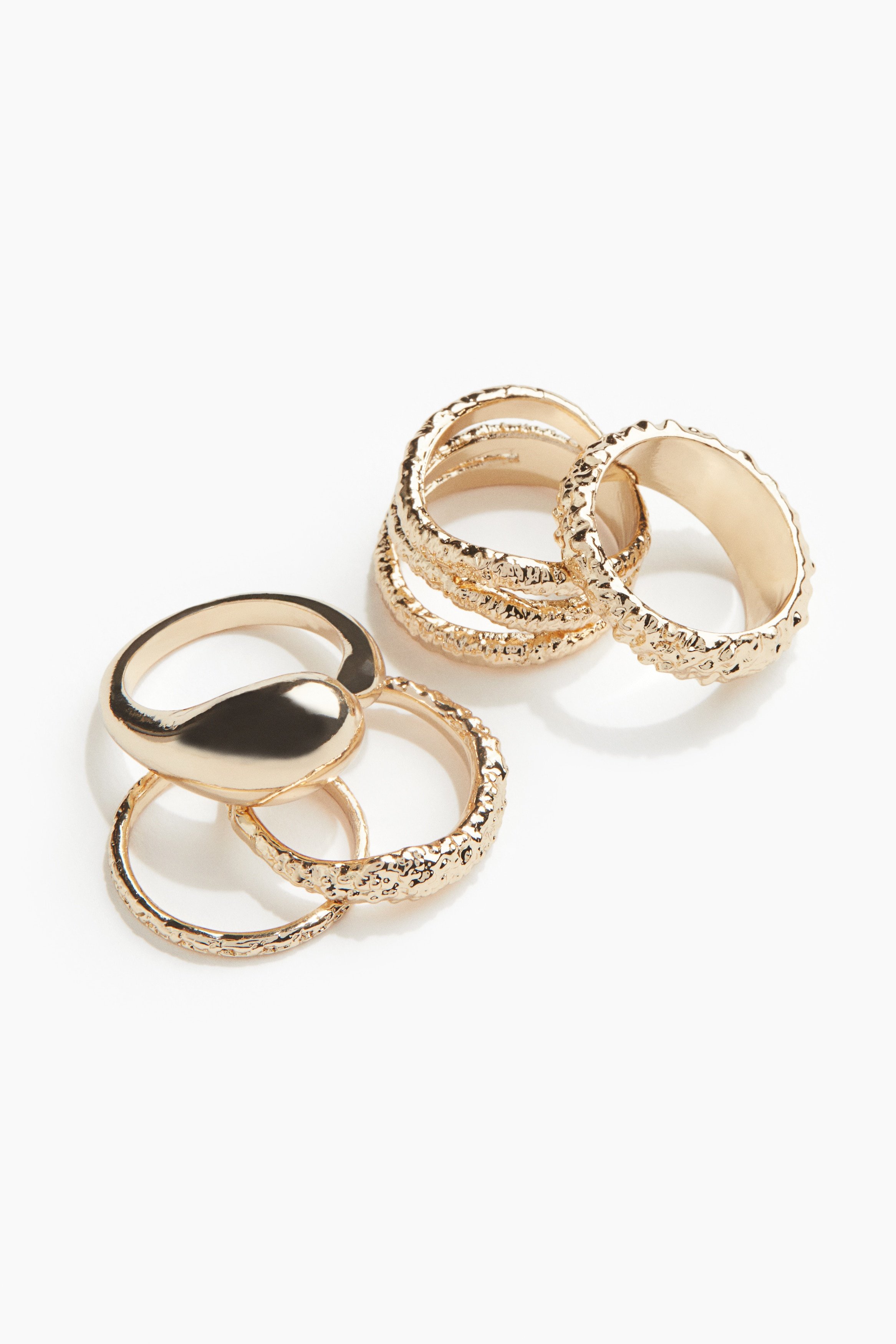 H & M - 5-pack rings - Gold