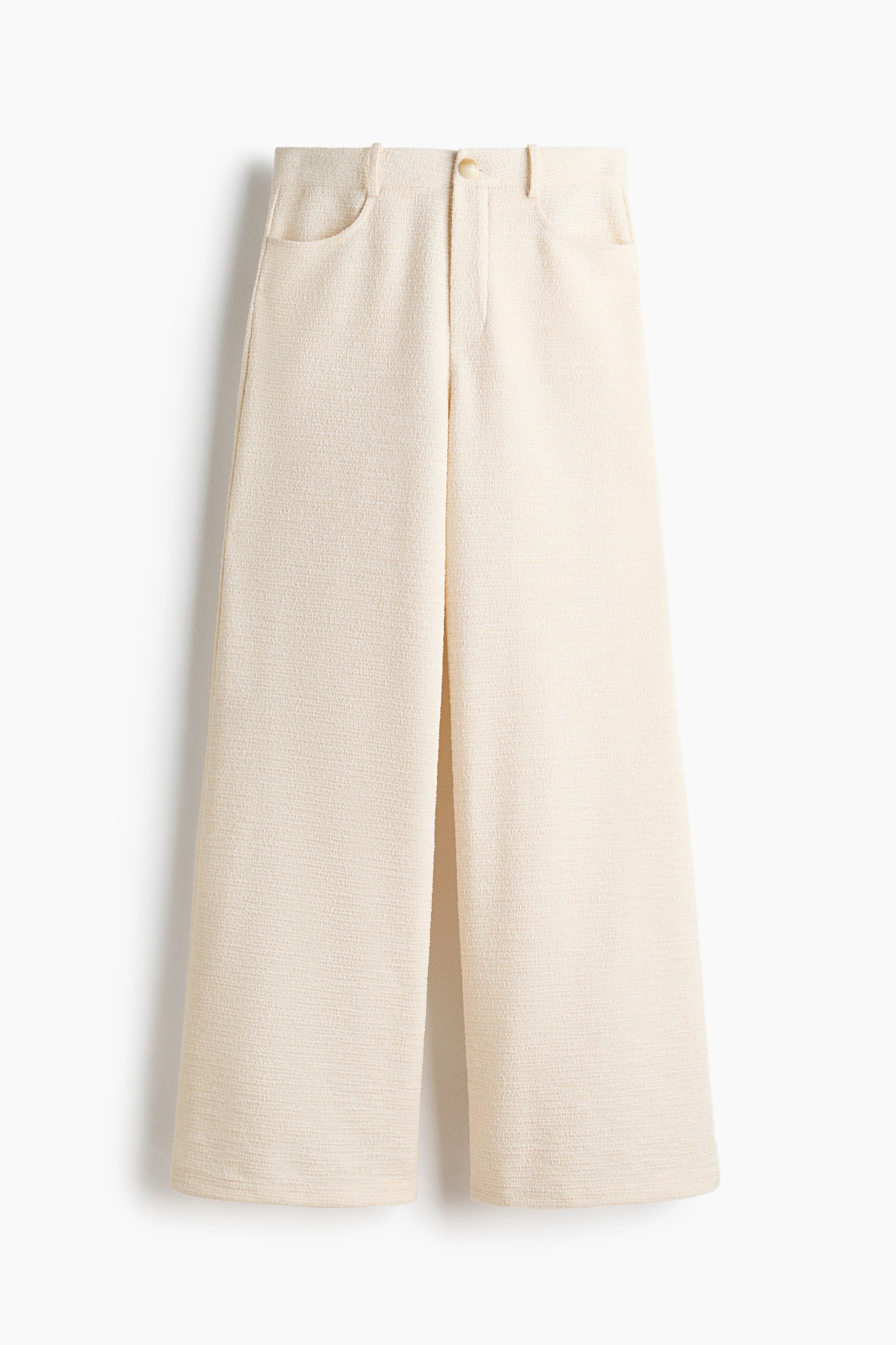 H & M - Wide bouclé trousers - Beige