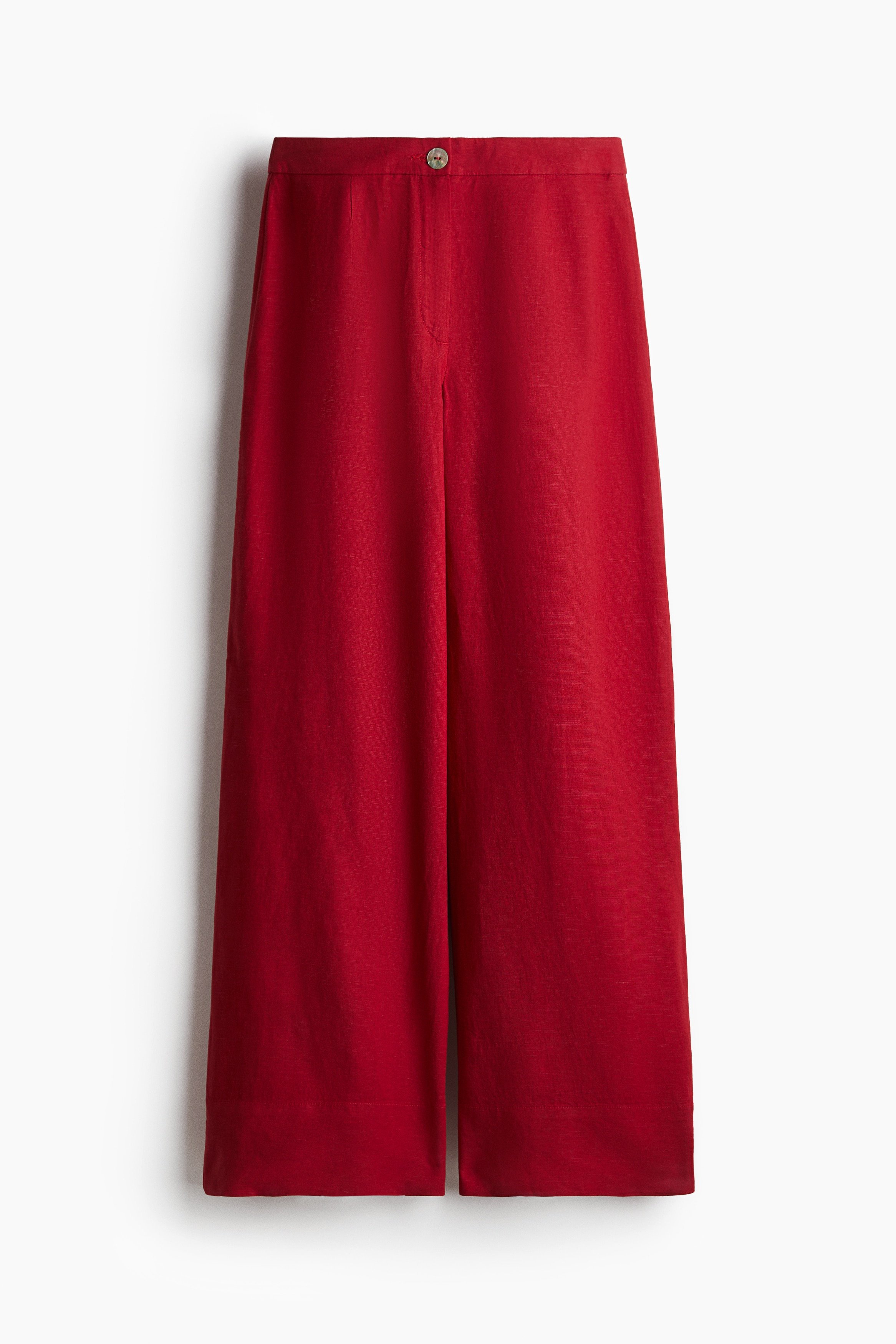 H & M - Linen-blend trousers - Red