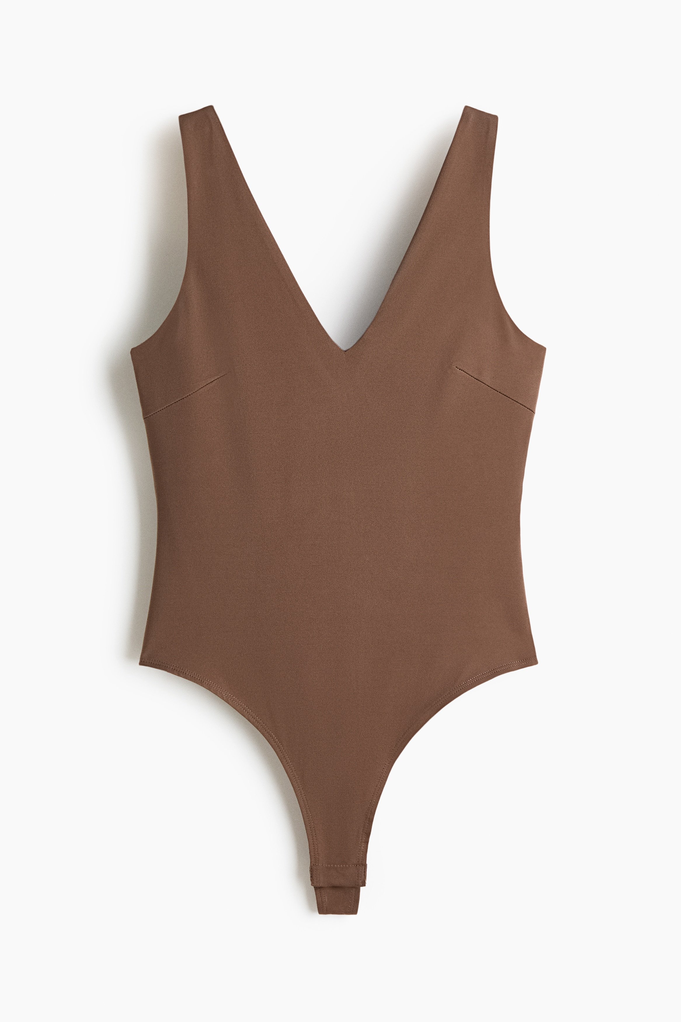 H & M - V-neck jersey body - Beige