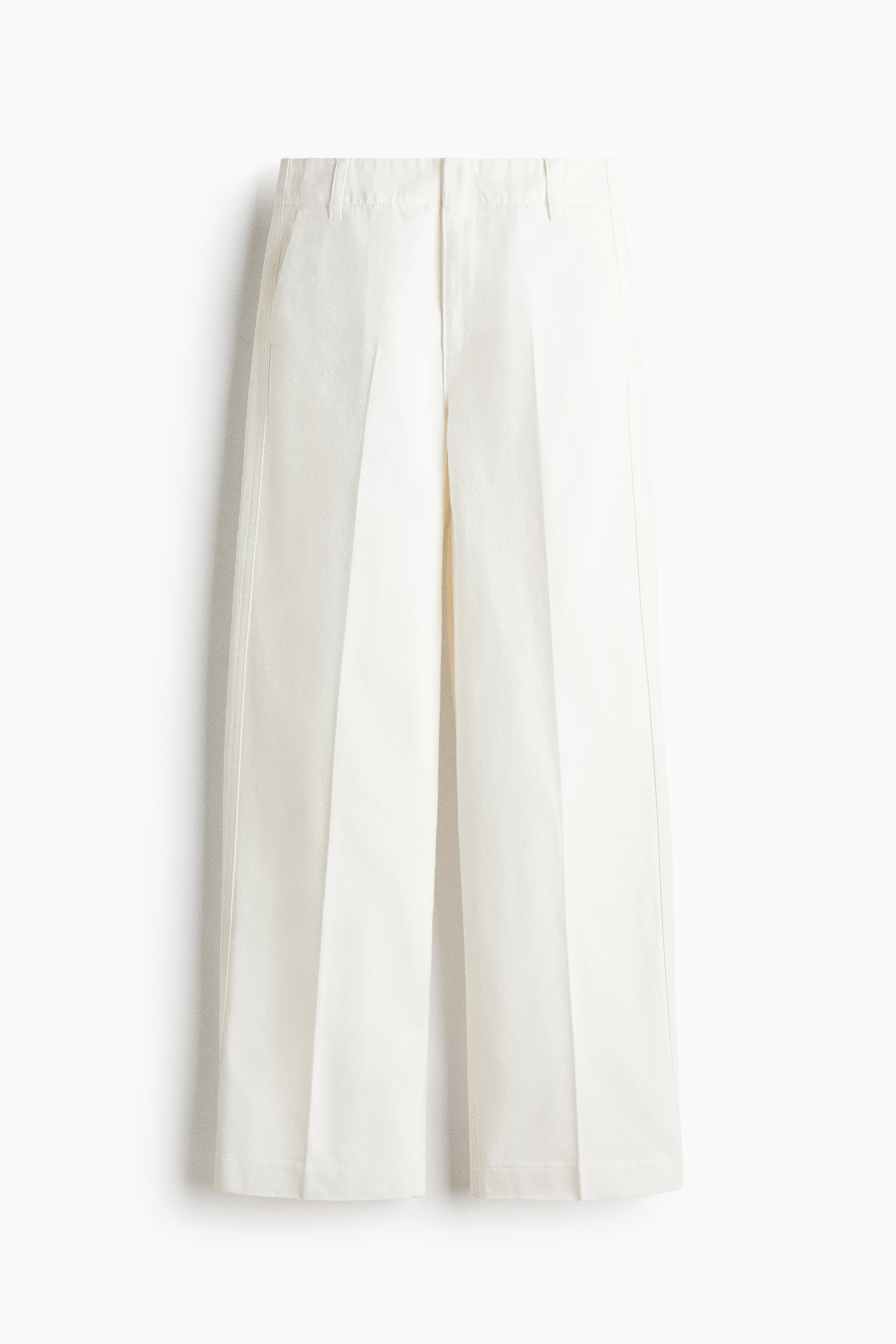 H & M - Straight High Jeans - White