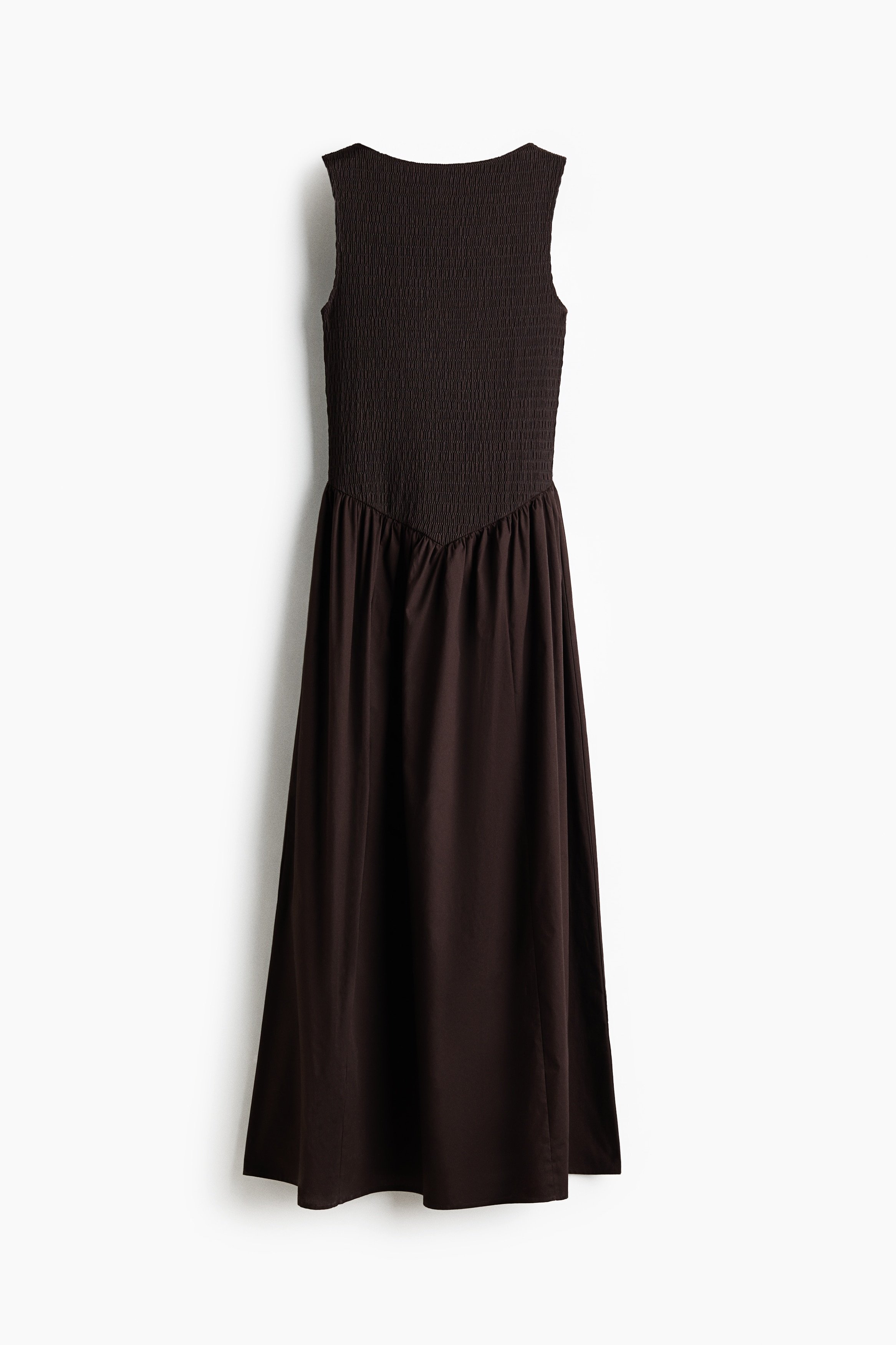 H & M - Boat-neck midi dress - Brown