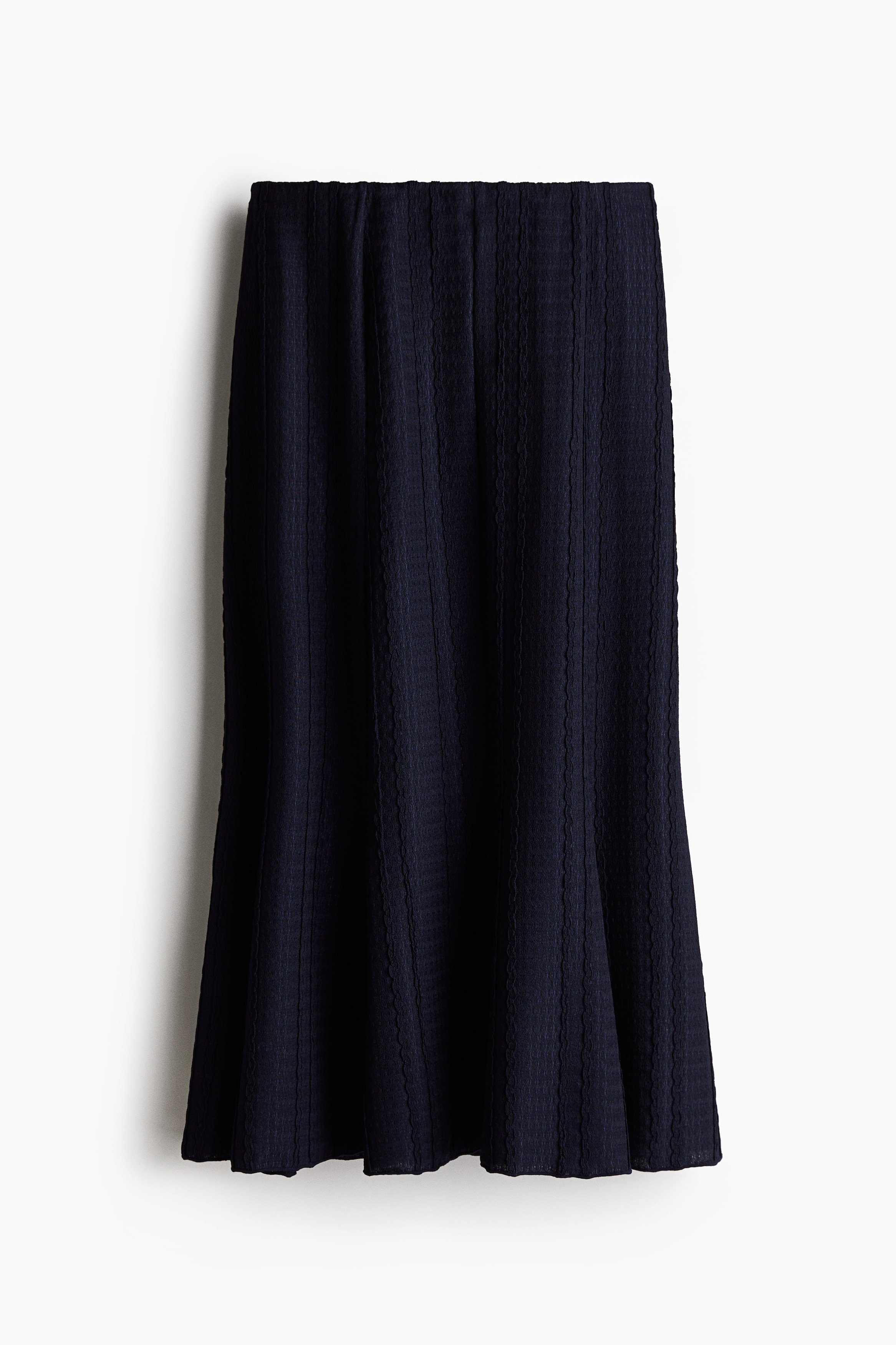H & M - Textured midi skirt - Blue