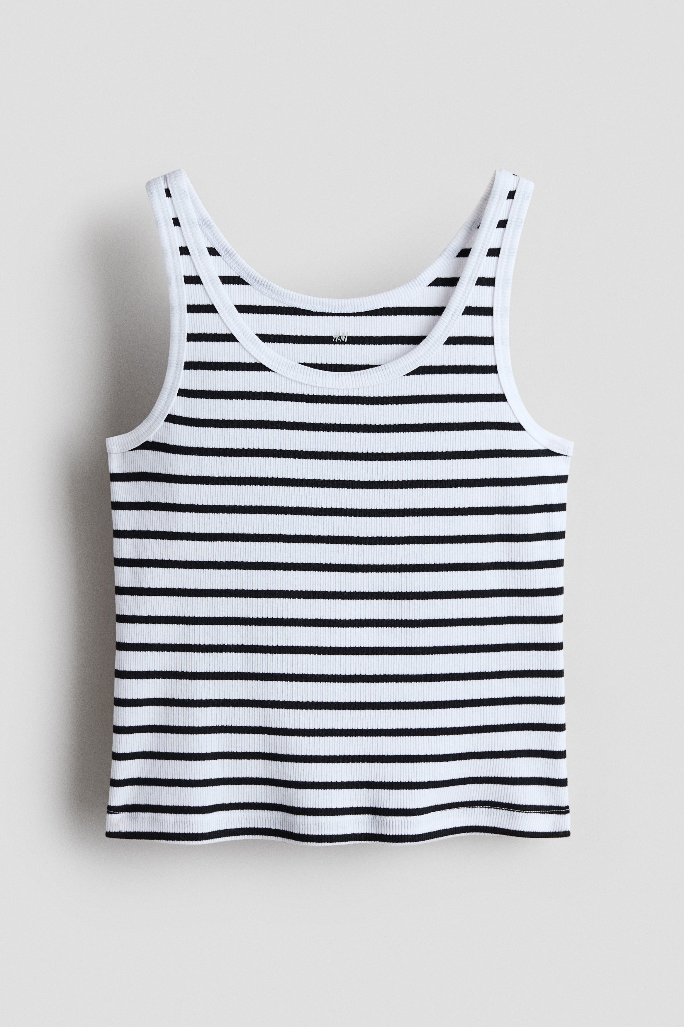 H & M - Ribbed cotton vest top - White