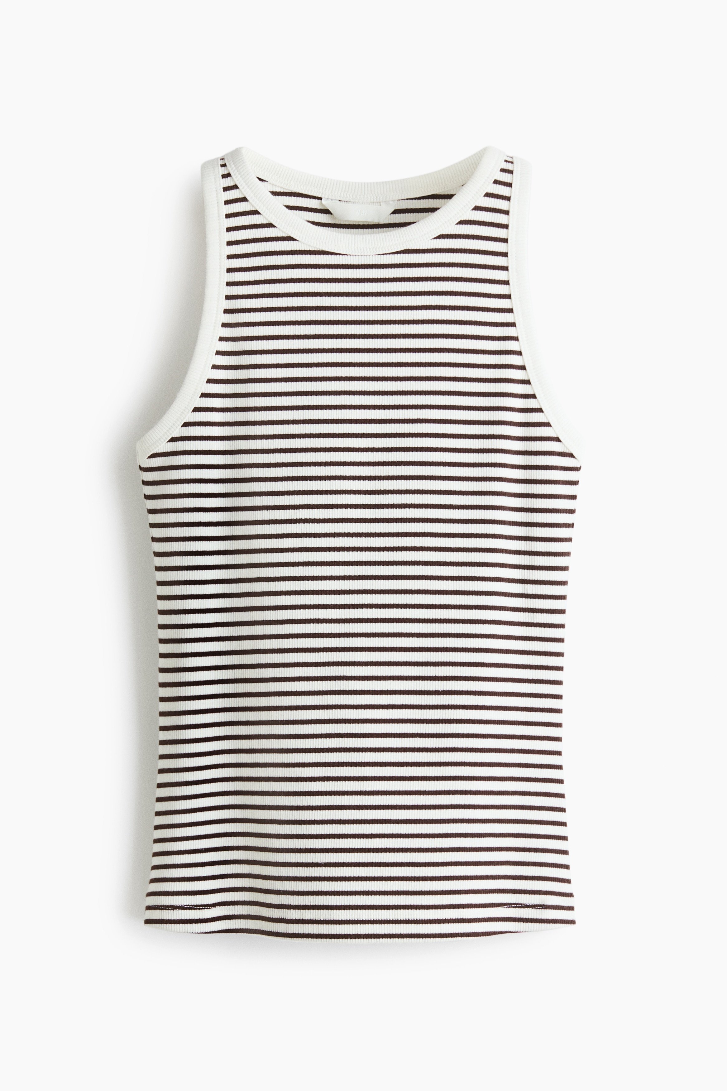 H & M - Ribbed cotton vest top - Brown