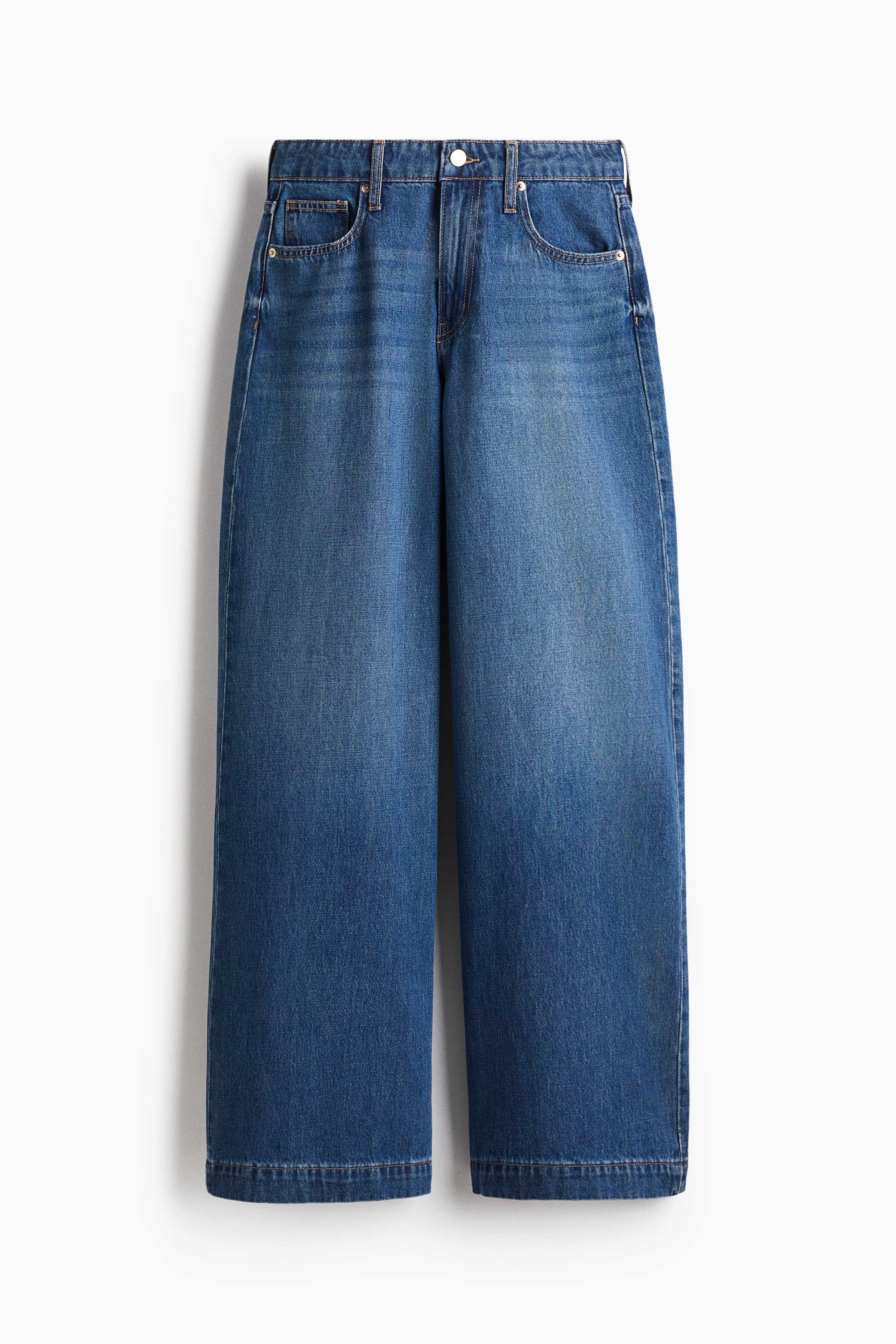 H & M - Wide High Jeans - Blue