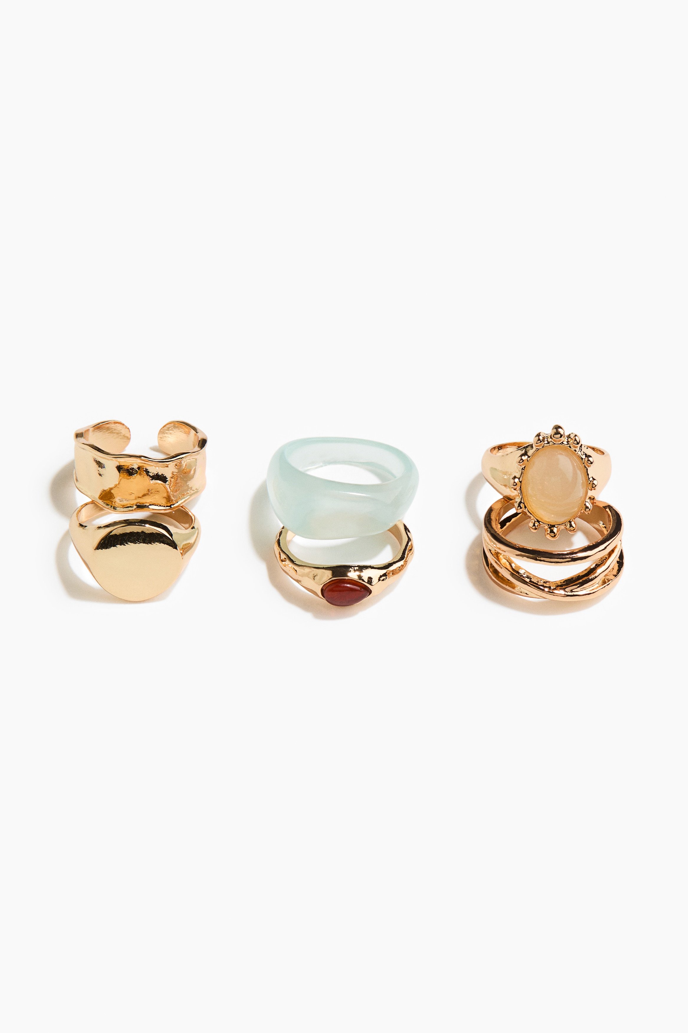 H & M - 6-pack rings - Gold