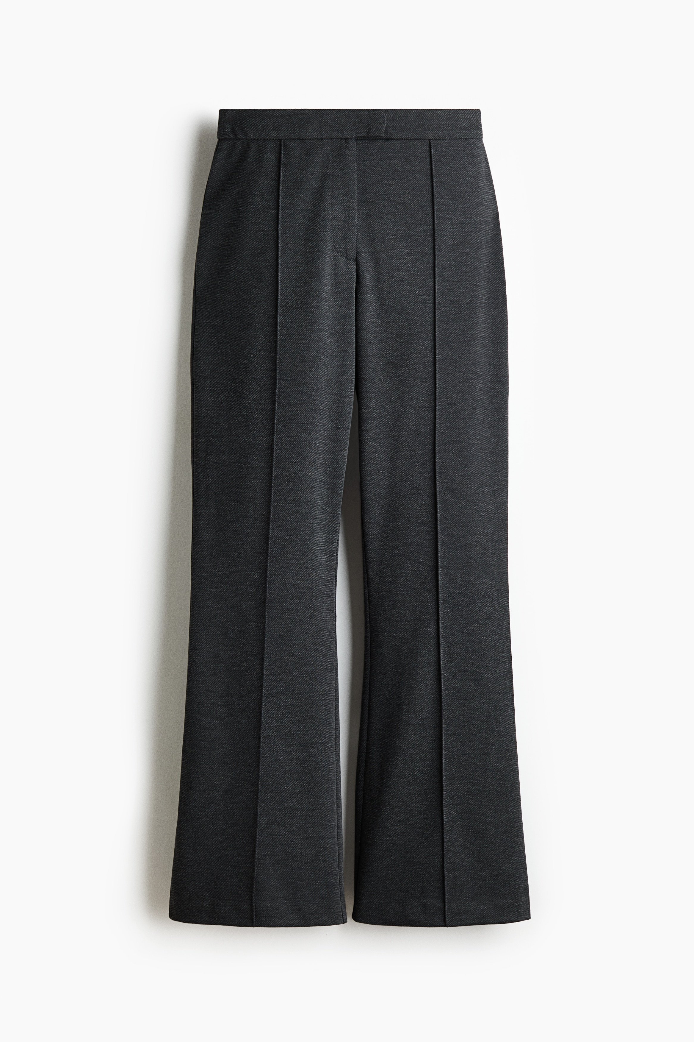 H & M - Bootcut crease-front trousers - Black