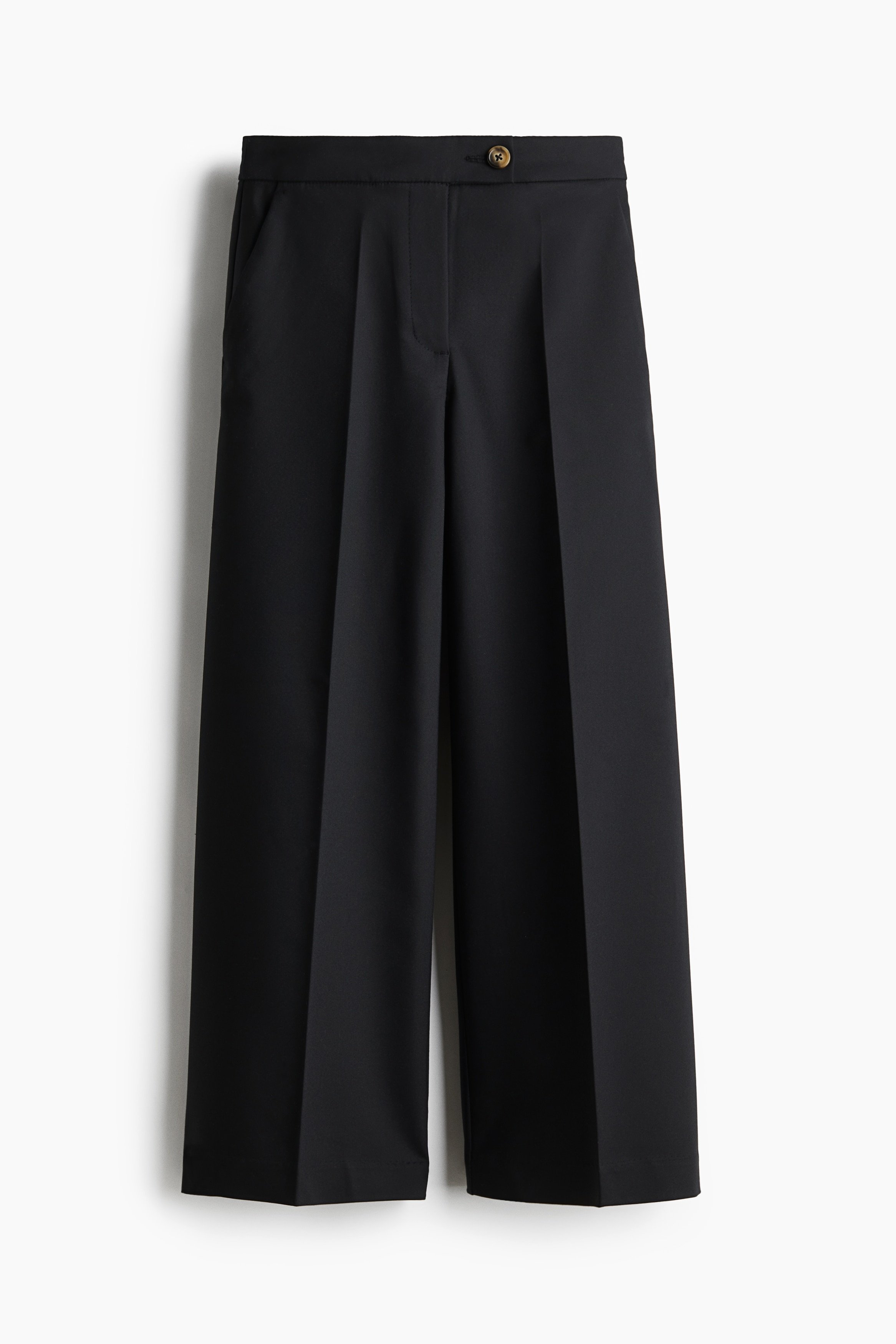 H & M - Wide tailored trousers - Black