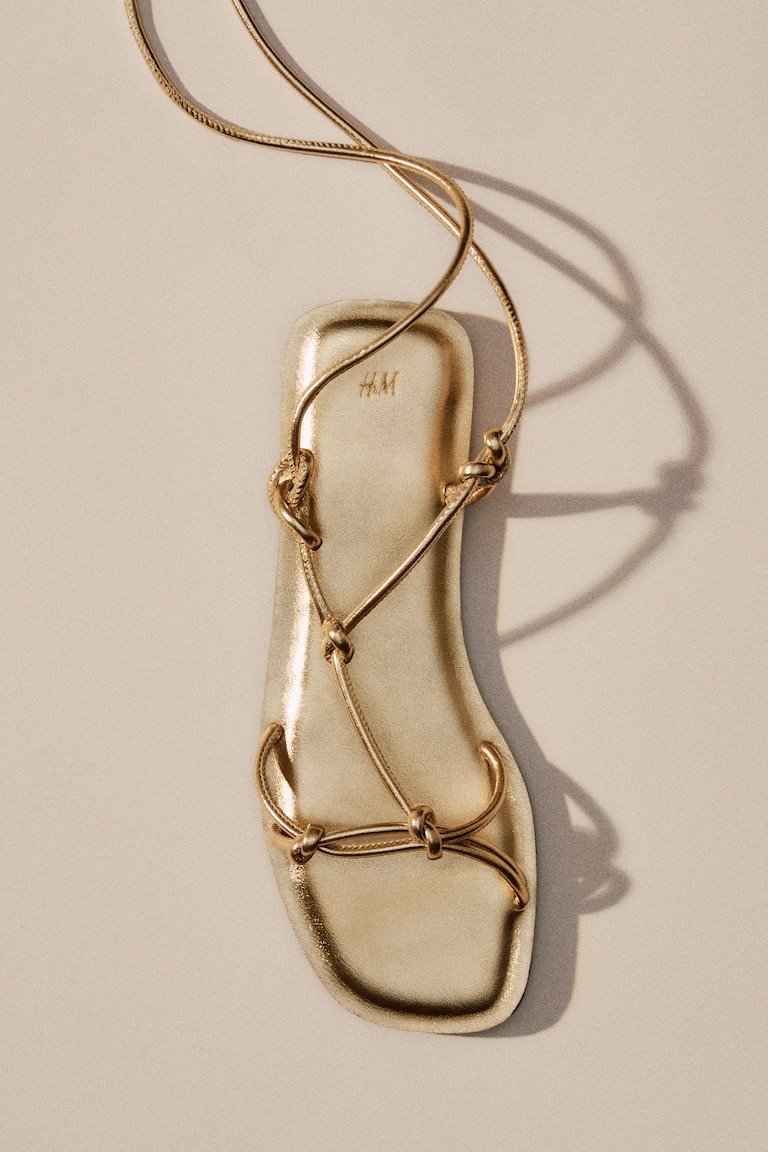 Strappy sandals - Gold-coloured